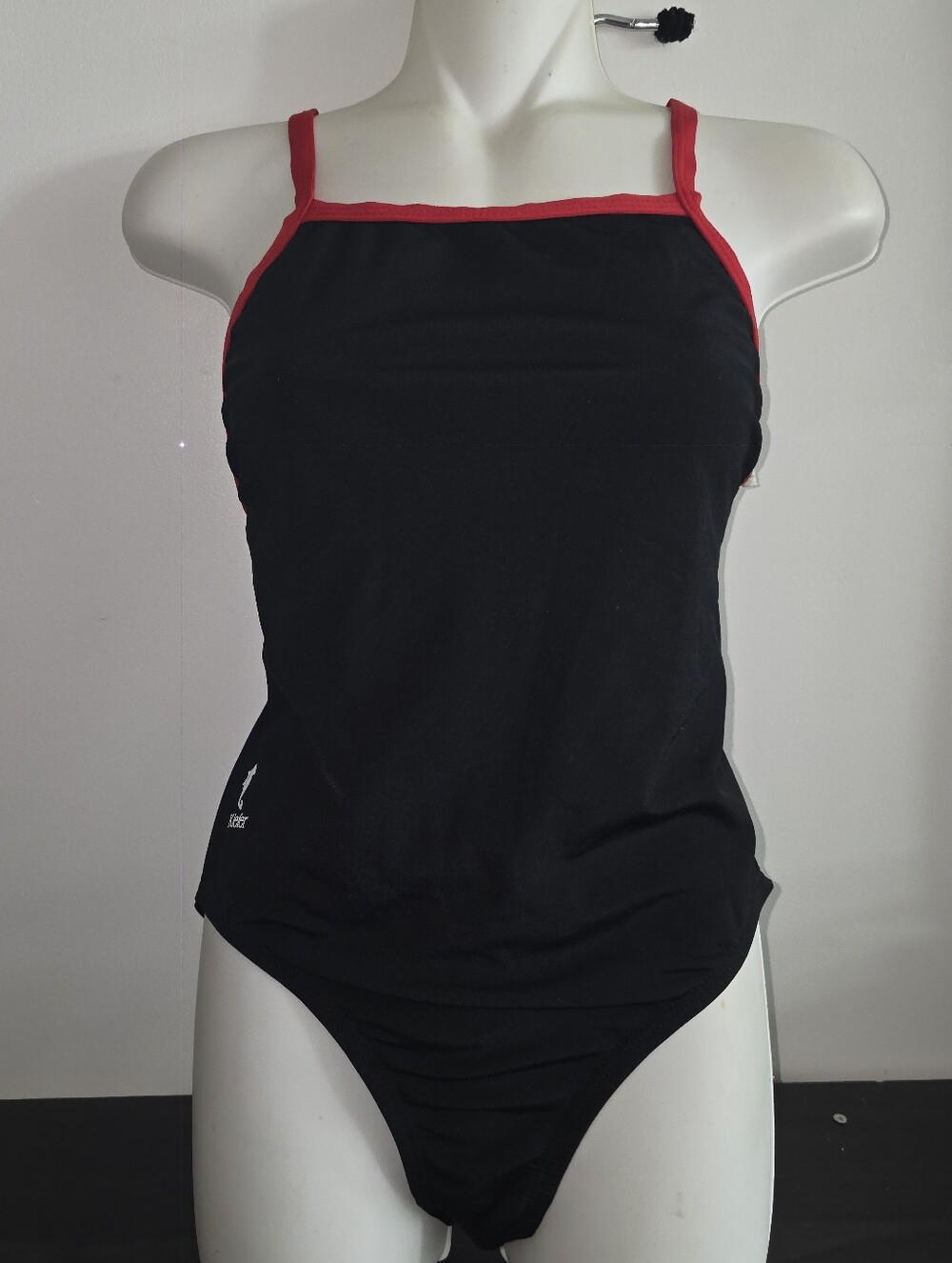KIEFER ONE PIECE Black Swimsuit with Red Trim - Women's Swim